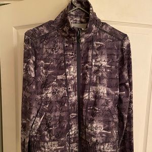Lululemon da Bomber jacket inky manifesto size 8